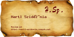 Hartl Szidónia névjegykártya